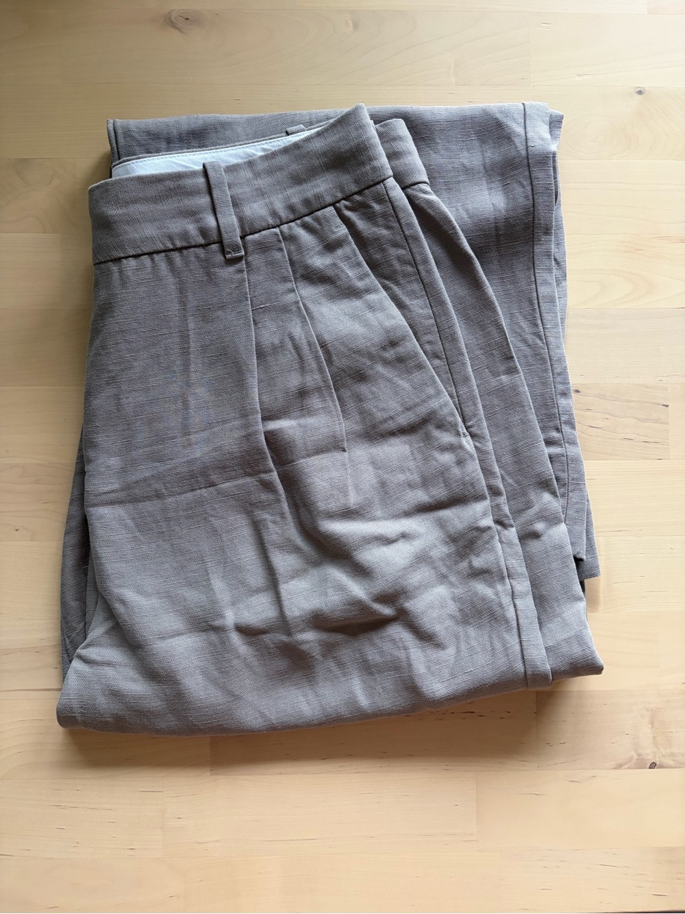 Aritzia Men's Pleated Chinos in Light Taupe
